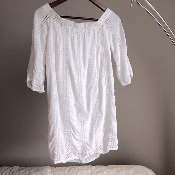 Witchery Off Shoulder White Dress - Picture 2 of 3